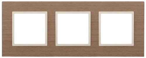 Рамка универсальная Эра Elegance 3-м. дерево ясень/слоновая кость картинка